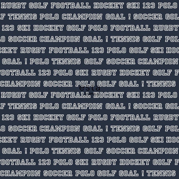 Sportarten Muster mit Rugby, Golf, Fussball, Hockey, Ski, Tennis und Soccer