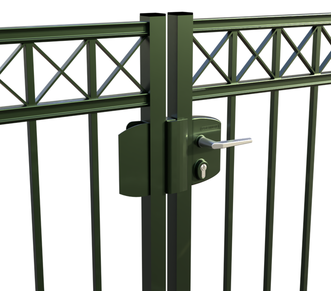 Gartentor mit Schloss und Griff