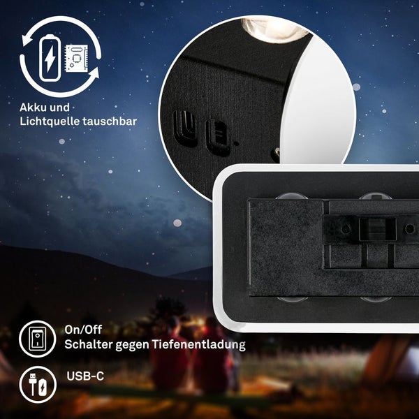 LED Akku Wandleuchte 3-step Touchdimmer 3W 300 lm 2700 K UP/Downlight Meluna weiß