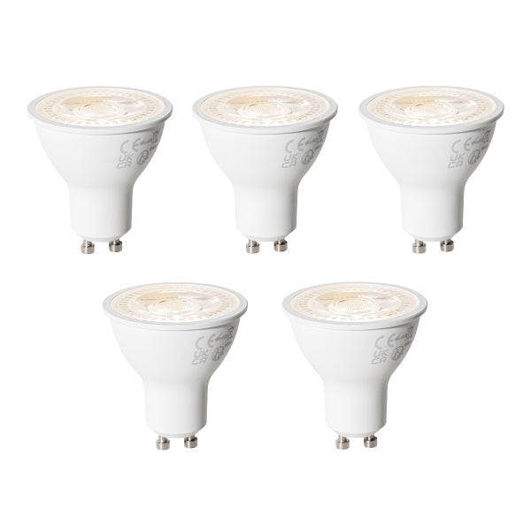 Set mit 5 GU10 dimbare LED lamp 6W 500 lm 3000K