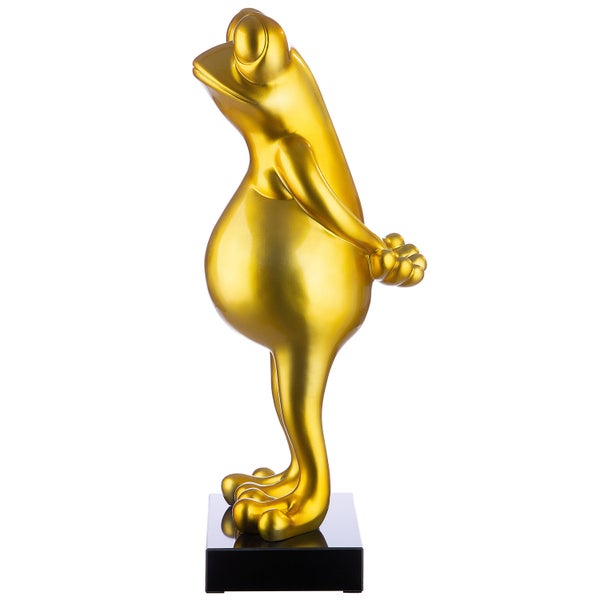 Skulptur GILDE Dekoration Höhe 68cm Breite 30cm goldfarben Kunstharz