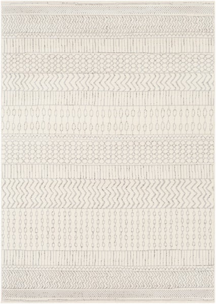 Skandinavischer Boho Teppich Weiß/Grau 152x213 cm BIANCA