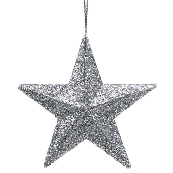 Glitzernder Stern zur Dekoration mit Aufhängevorrichtung