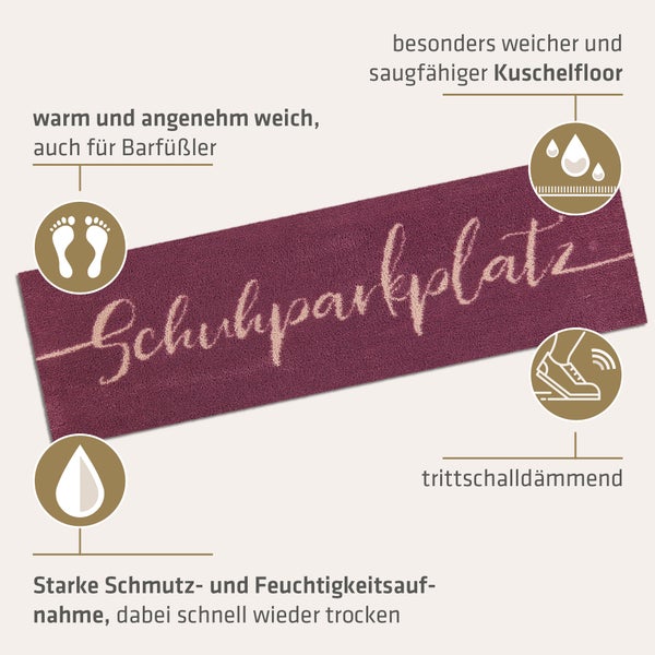 Akzente Feel Badematte mit Motiv in Pink Fußmatte 35 x 100 cm, rutschfest, saugfähig