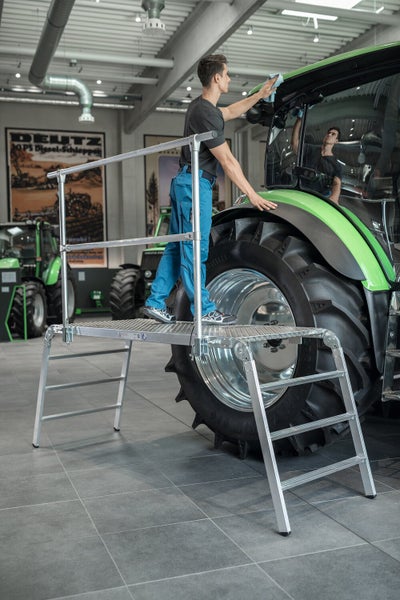 PROREGAL Arbeitsplattform Klappbar Traglast 500kg Aluminium-Warzenblech Rutschfeste Kunststoffschuhe