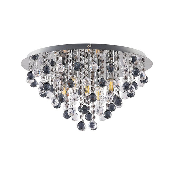 Lindby Deckenlampe Maram (Modern) in Transparent (5 flammig, E14) - Deckenleuchte Lampe Wohnzimmerleuchte