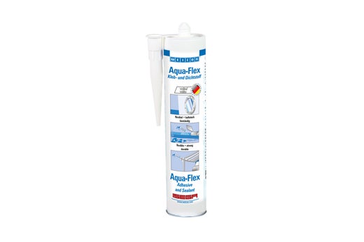 WEICON Aqua-Flex|Kleb- und Dichtstoff für nasse und feuchte Untergründe auf MS-Polymer-Basis|310 ml|weiß