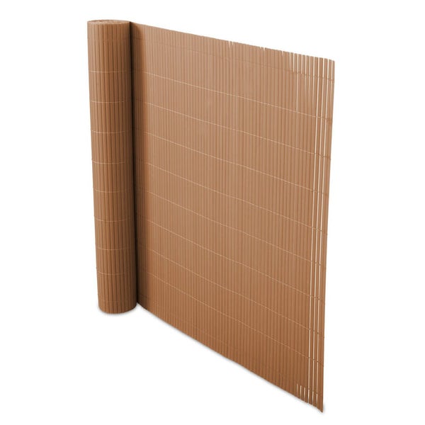 FLOORDIREKT PVC-Sichtschutzzaun - extra Blickdicht - Deko für Balkongeländer - Braun - 150 x 500 cm