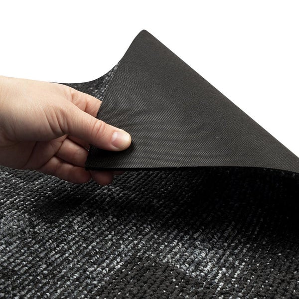 FLOORDIREKT Teppichfliese Santo - 50 x 50 cm - Selbstliegend - Schwarz 78