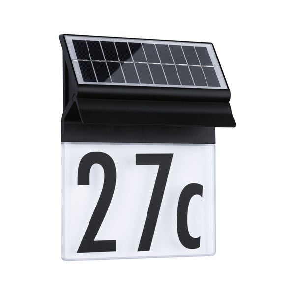 Solar LED Hausnummernleuchte Neda IP44 3000K 14lm Schwarz