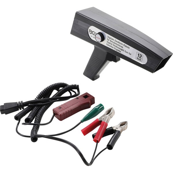 Digitale Zündlichtpistole für Benzinmotoren mit Kabeln und Klemmen