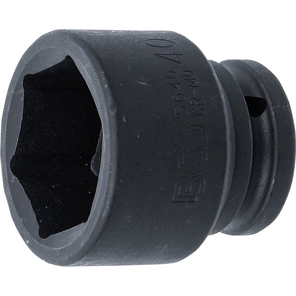 BGS Kraft-Steckschlüssel-Einsatz Sechskant Antrieb Innenvierkant 20 mm (3/4) SW 40 mm - 5640