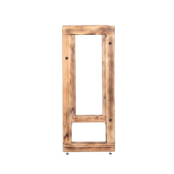 PROREGAL Getränkekistenregal HARZ HxBxT 85x82x35cm 4 Kisten auf 2 Ebenen Massives Kiefernholz Gebrannt