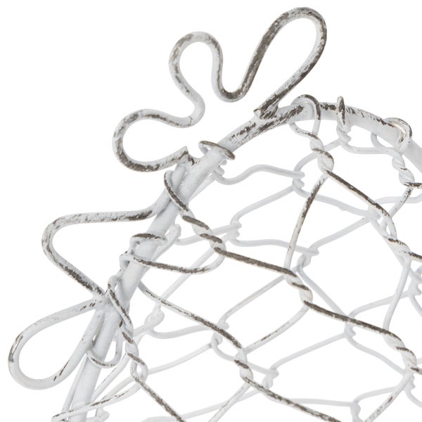 Dekorative Drahtfigur in Form eines Huhns mit Vintage-Optik