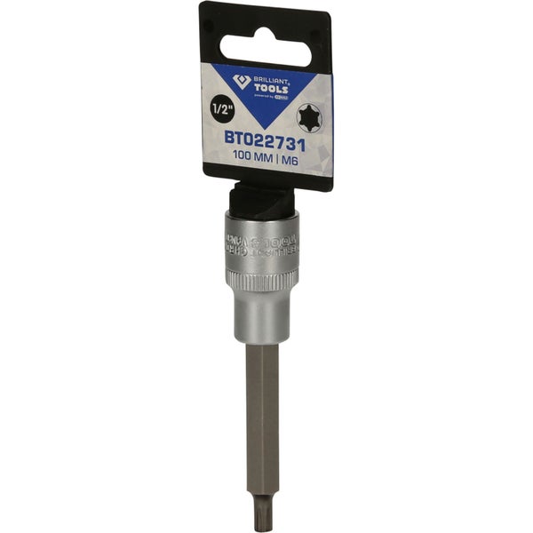 BRILLIANT TOOLS 1/2 RIBE-Bit-Stecknuss 100 mm lang M6 - BT022731