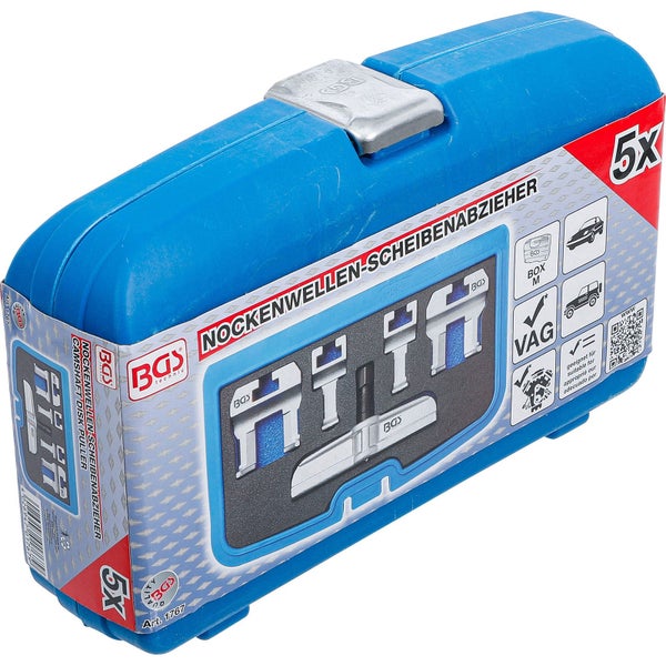 Nockenwellen Scheibenabzieher Set in blauem Koffer