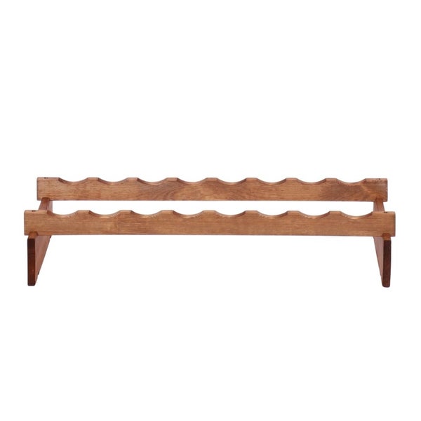 Weinregal VINOTECA FLEX PRO HxBxT 9x84x28cm 8 Flaschen auf 1 Ebene Massives Kiefernholz Braun geölt