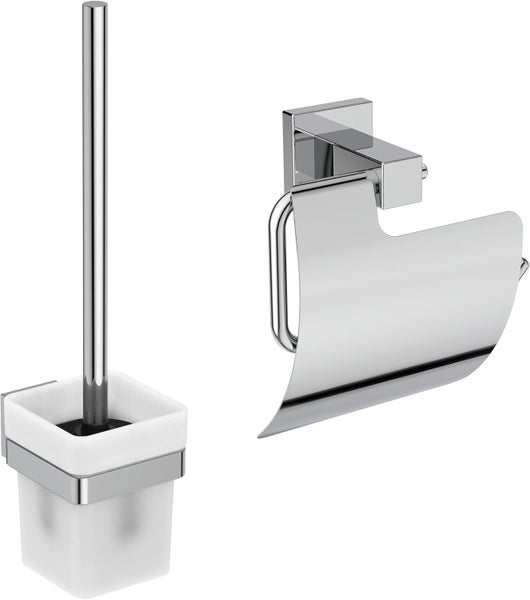 Toilettenbürstengarnitur und Papierhalter für das Badezimmer