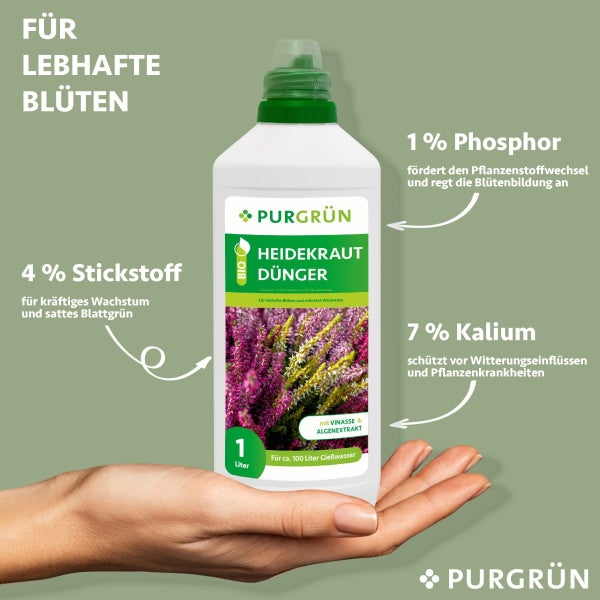 Purgrün Bio-Heidekraut-Dünger 1 Liter