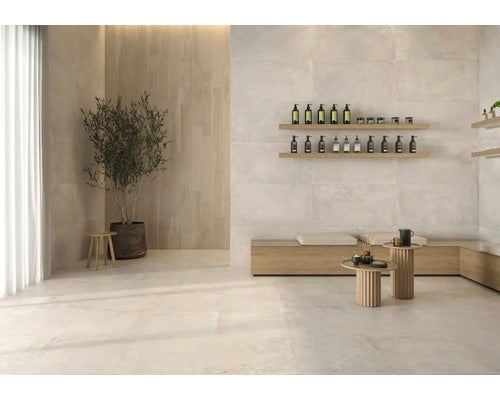 Wand- und Bodenfliese Pamesa Midway bone 60x60 cm matt rektifiziert