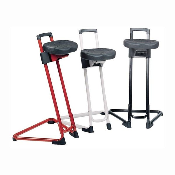 Zwei Topfpflanzen mit blau-weiß gestreiften Töpfen, eine Orchidee und eine Sukkulente.