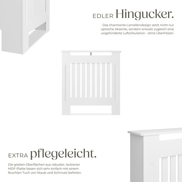 Lamellenheizkörperverkleidung aus MDF für den Innenbereich