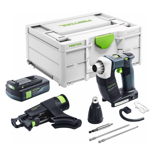 Festool DURADRIVE DWC 18-4500 Basic Akku Bauschrauber 18 V 14 Nm Brushless + 1x Akku 3,0 Ah + Systainer - ohne Ladegerät