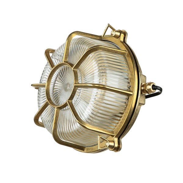 Runde Wandleuchte aus Glas und Metall für den Innenbereich