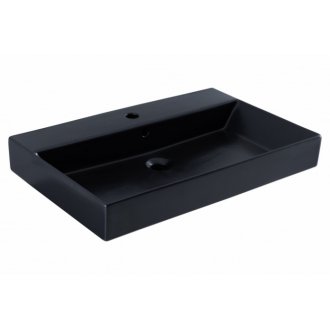 Waschbecken 60x45 Waschtisch 17060 Schwarz Matt