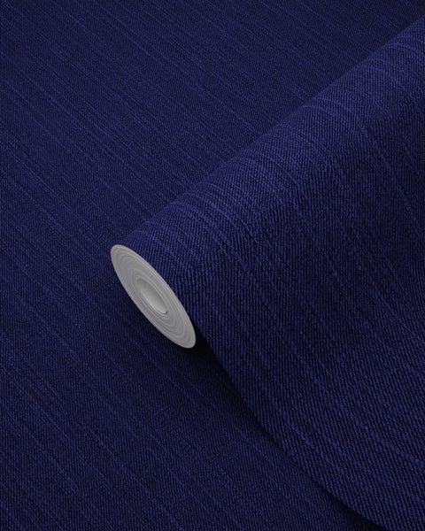 Rolle dunkelblaue Textiltapete