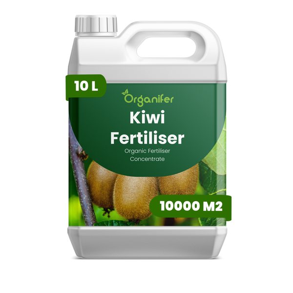 Organifer Kiwi-Dünger Vergleich: süße, feste Früchte, kräftige Reben mit ausgewogenem Wachstum und vinassefreie Rezeptur gegenüber anderen.