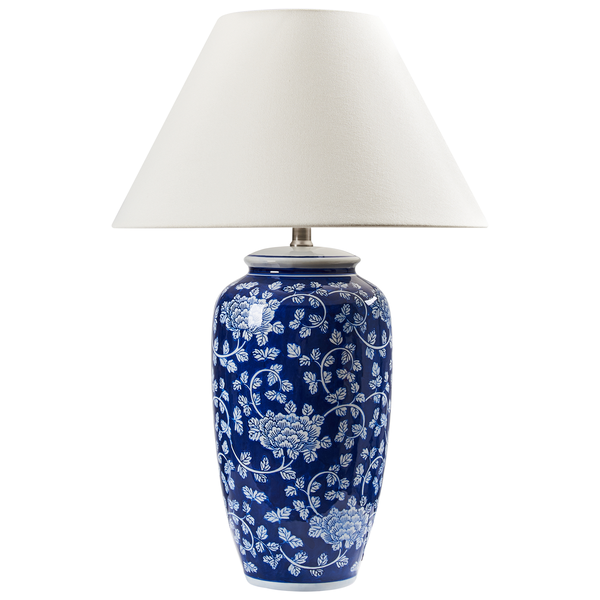 Tischlampe ANGELES Porzellan Blau