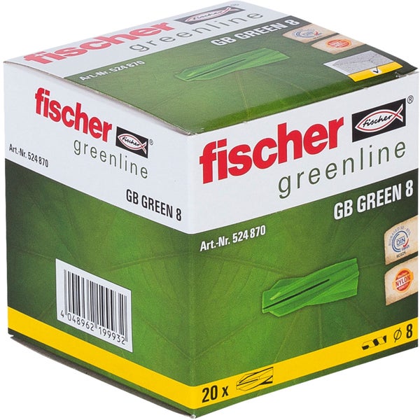 Verpackung Fischer Greenline Dübel Größe 8
