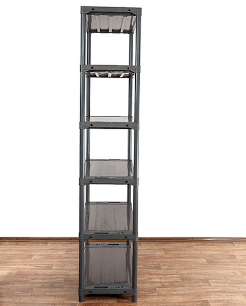 PROREGAL Kunststoffregal Big Grey Bear Extra-Tall HxBxT 220 x 120 x 46 cm Fachlast 160 kg Grau