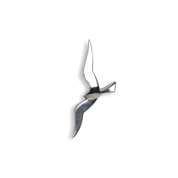 Wandobjekt GILDE FLYING BIRDS Wanddeko silber Höhe 34cm Aluminium