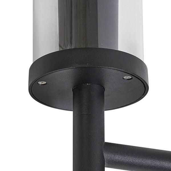 Lucande Wandleuchte außen Zanta (spritzwassergeschützt (Modern) in Schwarz aus Aluminium (1 flammig, E27) - Außenwandleuchten Wandlampe Led Außenlampe Outdoor für Außenwand/Hauswand