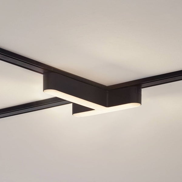 Lindby LED Lumaro (Modern) in Schwarz (1 flammig, ) Wohnzimmerleuchte