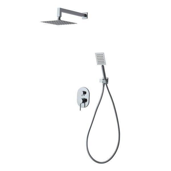 Duscharmaturset mit Kopfbrause, Handbrause und Thermostat