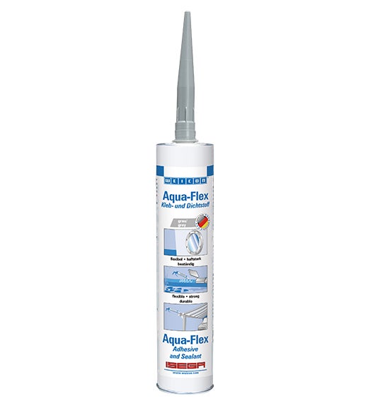 WEICON Aqua-Flex|Kleb- und Dichtstoff für nasse und feuchte Untergründe auf MS-Polymer-Basis|310 ml|grau