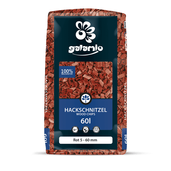Galamio Holzhackschnitzel Rot 60l