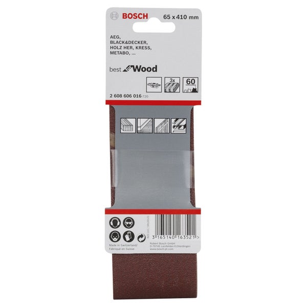 Bosch PRO X440 Schleifband 65 x 410 mm 60 - 2608606016