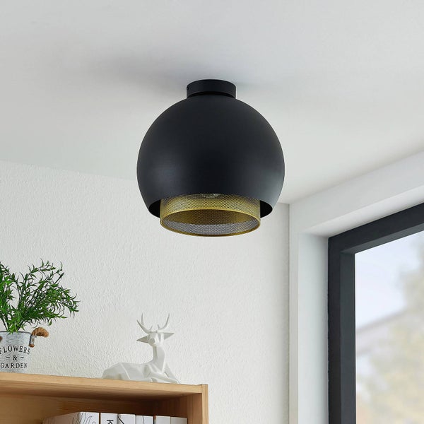 Lucande Deckenlampe Sivaniel (Modern) in Schwarz aus Metall (1 flammig, E27) - Design Deckenleuchte Lampe Wohnzimmerleuchte