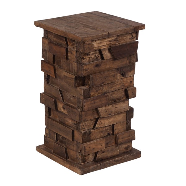 Blumenhocker Dome Mahagoni Massivholz naturfarben