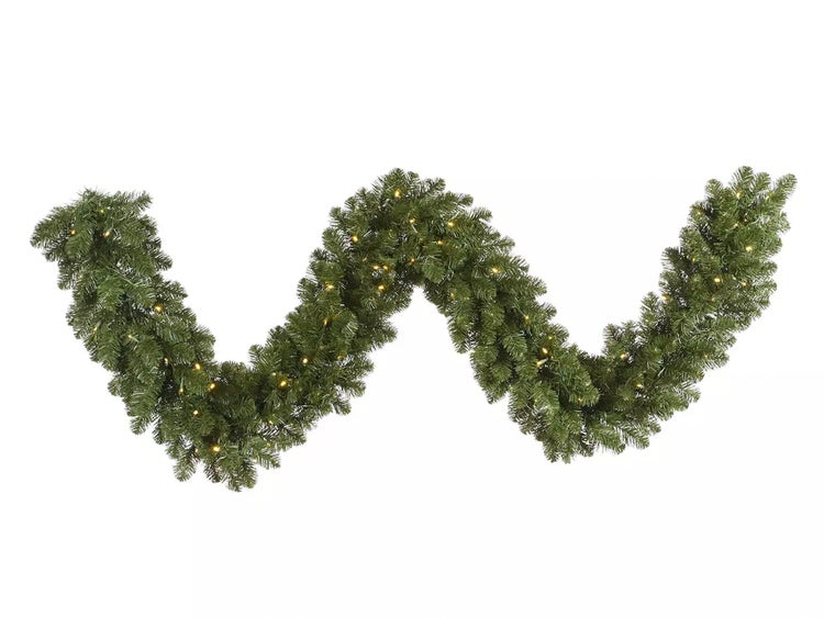 Girlande Weihnachten künstlich undekoriert grün Narnia 270 cm mit LED Beleuchtung