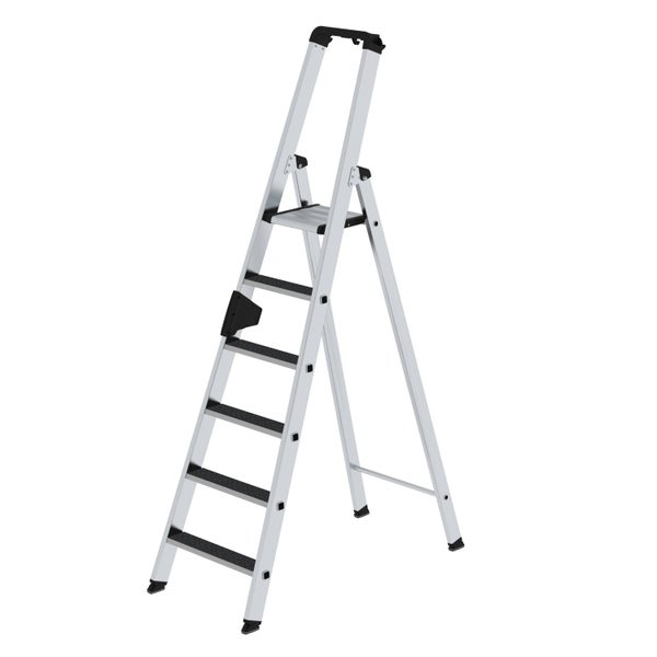 PROREGAL Stufen-Stehleiter Einseitig Begehbar mit Clip-Step R13 6 Stufen