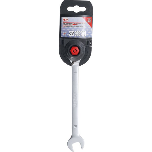 BGS Ratschenring-Maulschlüssel umschaltbar SW 15 mm - 6615