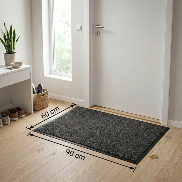 Ein Paar rote Schutzhandschuhe aus PVC mit langer Stulpe für Reinigungsarbeiten oder Chemikalienschutz.