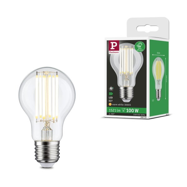 Eco-Line Filament 230V LED Birne E27 1er-Set 1521lm 7,2W 3000K Klar