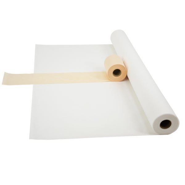 Sensalux Kombi-Set 1 Tischdeckenrolle 1m x 25m weiß + Tischläufer 15cm creme