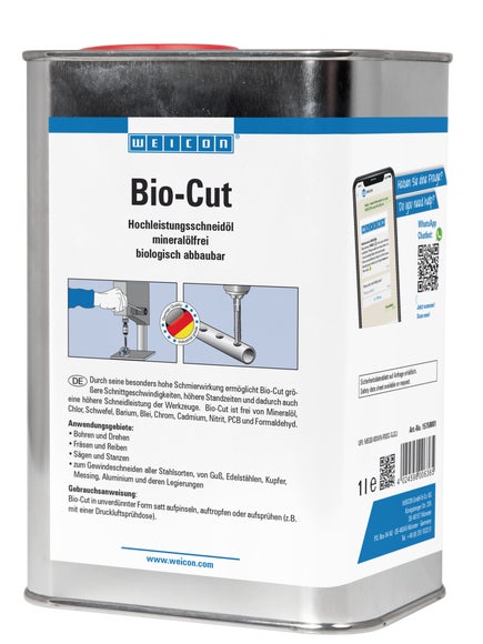 WEICON Bio-Cut | Bohr- und Schneidöl | 1 L | transparent
